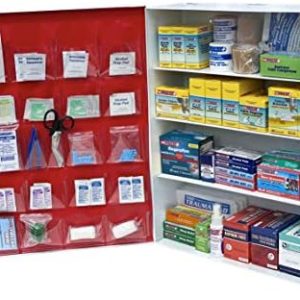 Rapid Care First Aid 865-15-1F 4 Shelf All Purpose Extra Wide First Aid Cabinet / Trauma Center, ANSI 2015 Class B+, Wall Mountable, 1,063 Pieces