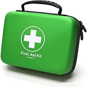 SHBC Waterproof First Aid Kit (228pcs) with All Basic or Advanced Supplies You Need. Suitable for Emergencies at Home or Outside, Travel, Home, Camping, Green