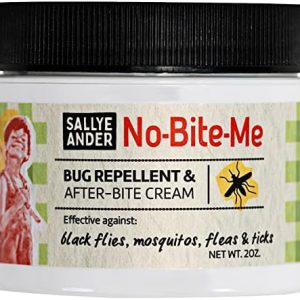 Sallye Ander “No-Bite-Me” All Natural Bug Repellent & Insect Repellent – Anti Itch Cream – Safe for Kids and Infants – Repels Mosquitoes, Fleas, and Ticks – 2 oz – Organic Bug Repellent for Skin