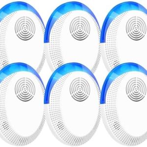 Ultrasonic Pest Repeller 6 Pack, Mice Repellent Plug-ins Electronic Pest Roach Spider Insect Rodent Repellent Indoor Home Attic Garage Basement